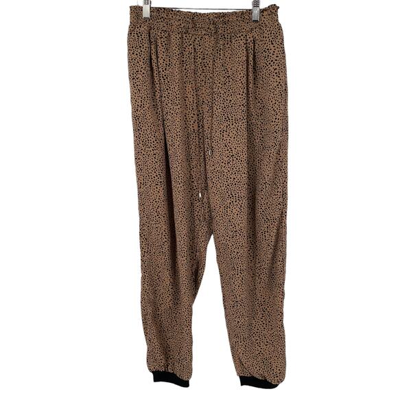 Ellison Leopard Print Joggers Size Large Lightweight - Picture 1 of 11